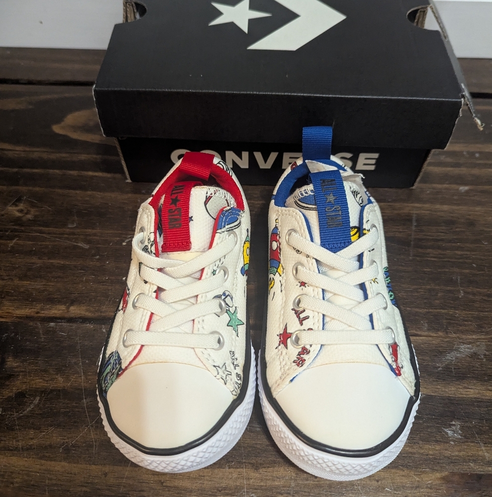Converse All Star Toddler Shoes Outrrspace Canvas Sneaker Low-Top Size 8T